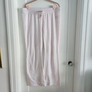 Baby Pink Waffle Sweat Pants From Aritzia